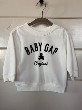 GAP White Sweatshirt with Black 'Baby GAP' Logo